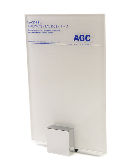 Стекло AGC LACOBEL Белый Чистый RAL9003 2550x1605x4мм  (лакобель белое (ультра)